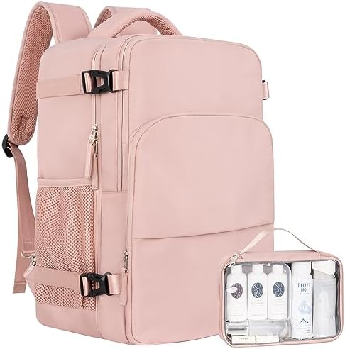 Women's Flight Approved Travel Backpack with USB Charging, Lightweight & Waterproof, Ideal for College, Work and Travel