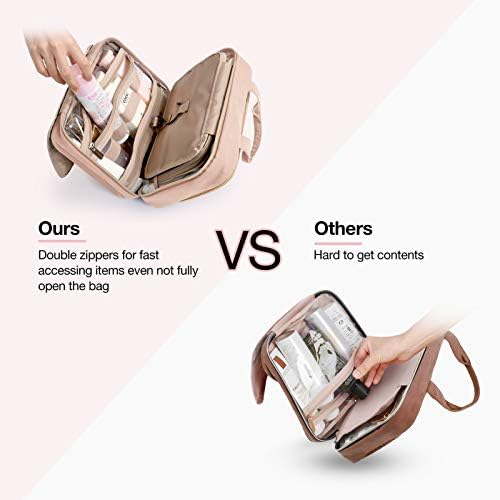 Toiletry Bag Smart Hanging Travel Makeup Organizer TSA Approved Transparent | Travel Makeup Organizer with Hanging Feat