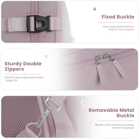 Women's Flight Approved Travel Backpack with USB Charging, Lightweight & Waterproof, Ideal for College, Work and Travel