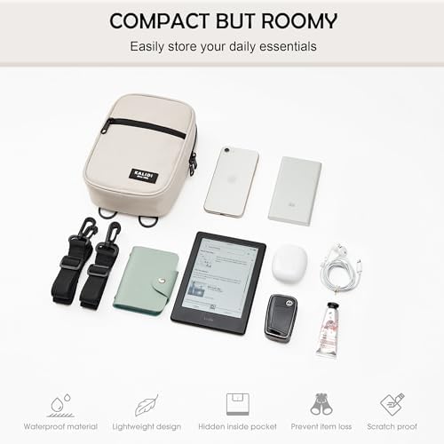 KALIDI Multi Position Crossbody Sling Bag for Women Men with Adjustable Strap