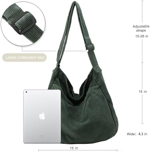 Dainaotm Canvas Tote Bag Casual Hobo Crossbody Shoulder Bag for Women Large Purse Messenger Bag Travel Work Dainaotm Can