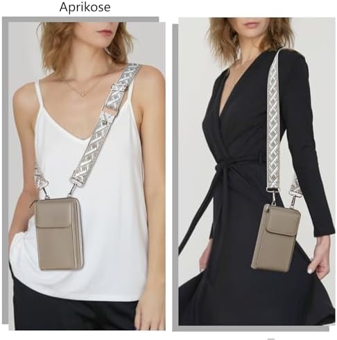 Women's Small PU Leather Crossbody Bag for Phone, 7 Inches | DBPBToU Women's PU Leather Crossbody Phone Purse, 7 Inches