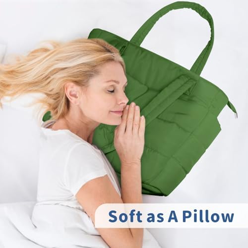 TOPDesign Lightweight Puffy Handbag for Women Travel TOPDesign Quilted Shoulder Bag for Women Work TOPDesign Puffer Tote