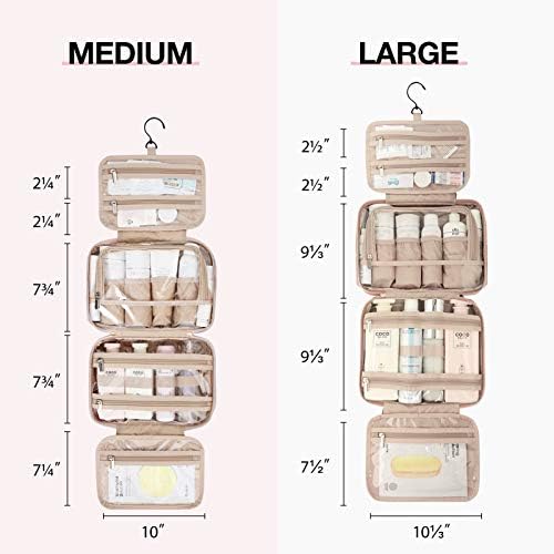 Toiletry Bag Smart Hanging Travel Makeup Organizer TSA Approved Transparent | Travel Makeup Organizer with Hanging Feat