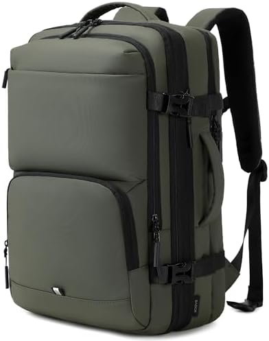 Carry On Travel Backpack 35L-40L Expandable Extra Large Light Daypack for Men and Women (Blue) Travel Backpack 35L-40L