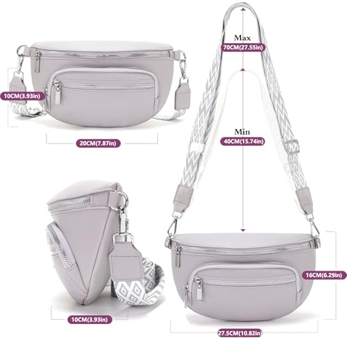 Sasrymnl sac banane femme en cuir vegan amovible et réglable pour women dedicate.Absorbant et chic Sac bandoulière femme