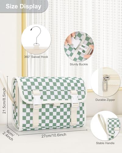 Relavel Travel Toiletry Bag for Men, Large Capacity Travel Kit, Hanging Toiletry Bag for Women