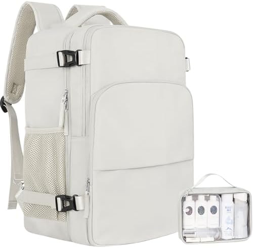 Women's Flight Approved Travel Backpack with USB Charging, Lightweight & Waterproof, Ideal for College, Work and Travel