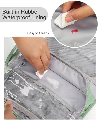 Relavel Travel Toiletry Bag for Men, Large Capacity Travel Kit, Hanging Toiletry Bag for Women