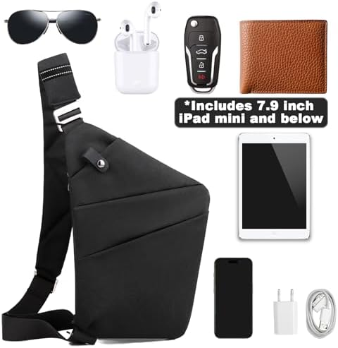 BIRDDIE Anti-Theft Travel Bag - Large Capacity Chest Sling Bag for Travel and Sports | BIRDDIE Anti-Theft Travel Bag -