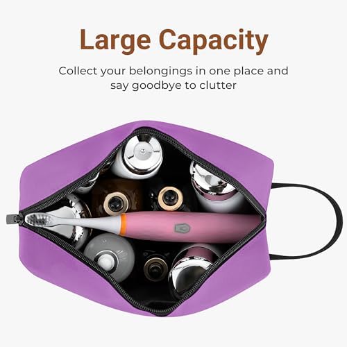 Elviros Lightweight Travel Toiletry Bag for Women and Men Travel Essentials Gifts for Men(Navy Blue) Global Recycled Sta