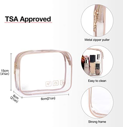 Toiletry Bag Smart Hanging Travel Makeup Organizer TSA Approved Transparent | Travel Makeup Organizer with Hanging Feat