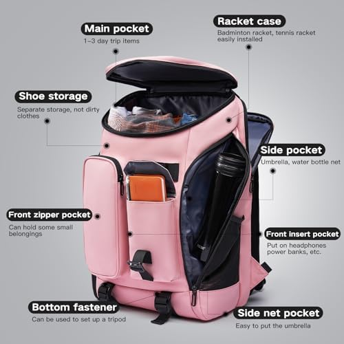 Men's Travel Backpack, 17.3 Inches Business Laptop, Water-Resistant, Carry on Airline Approved, USB Charger Port, 18x14x