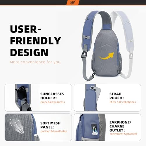 SKYSPER Anti-RFID Crossbody Sling Backpack for Women Men(Army Green) SKYSPER Travel Hiking Crossbody Bag for Women Men