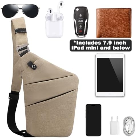 BIRDDIE Anti-Theft Travel Bag - Large Capacity Chest Sling Bag for Travel and Sports | BIRDDIE Anti-Theft Travel Bag -