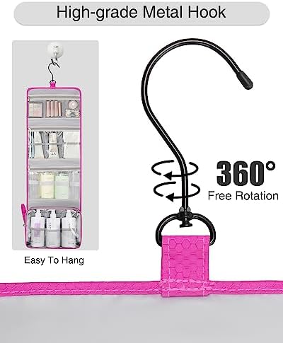 Relavel Travel Toiletry Bag for Men, Large Capacity Travel Kit, Hanging Toiletry Bag for Women