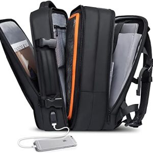 BANGE Expandable 35L Weekender Backpack for Men and Women | Waterproof 17.3inch Laptop Weekender Backpack for Men and W