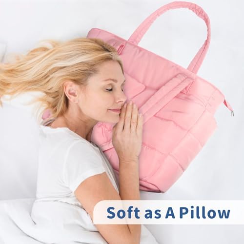 TOPDesign Lightweight Puffy Handbag for Women Travel TOPDesign Quilted Shoulder Bag for Women Work TOPDesign Puffer Tote