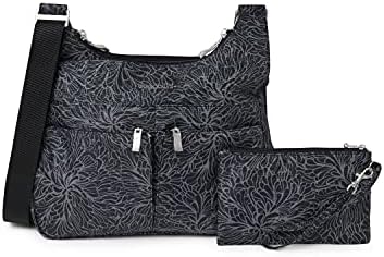 Baggallini Cross Over Crossbody Women Lightweight Water-Resistant Nylon Organized Travel Bag Purse