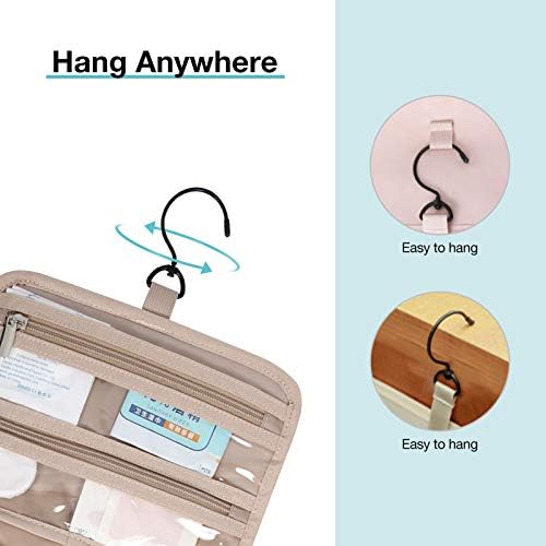 Toiletry Bag Smart Hanging Travel Makeup Organizer TSA Approved Transparent | Travel Makeup Organizer with Hanging Feat