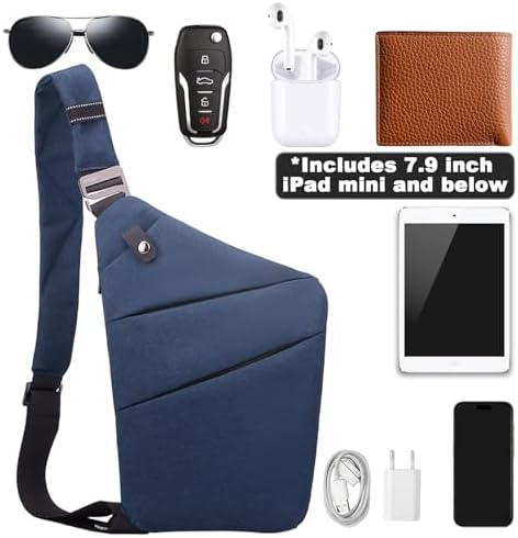 BIRDDIE Anti-Theft Travel Bag - Large Capacity Chest Sling Bag for Travel and Sports | BIRDDIE Anti-Theft Travel Bag -