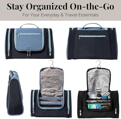Baggallini High-Quality Toiletry Kit for Men and Women on Business Trips | Baggallini Travel Toiletry Kit Featuring Com