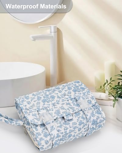 Relavel Travel Toiletry Bag for Men, Large Capacity Travel Kit, Hanging Toiletry Bag for Women