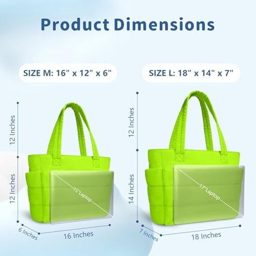 TOPDesign Lightweight Puffy Handbag for Women Travel TOPDesign Quilted Shoulder Bag for Women Work TOPDesign Puffer Tote