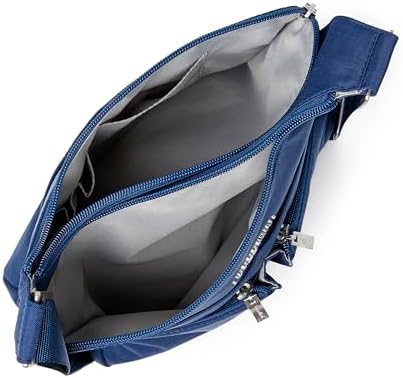 Baggallini Cross Over Crossbody Women Lightweight Water-Resistant Nylon Organized Travel Bag Purse