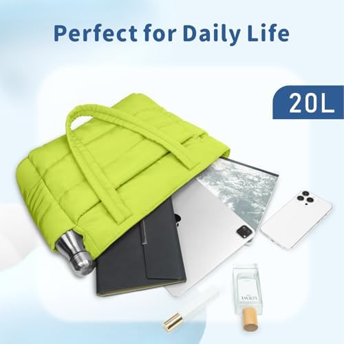 TOPDesign Lightweight Puffy Handbag for Women Travel TOPDesign Quilted Shoulder Bag for Women Work TOPDesign Puffer Tote