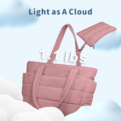 TOPDesign Lightweight Puffy Handbag for Women Travel TOPDesign Quilted Shoulder Bag for Women Work TOPDesign Puffer Tote