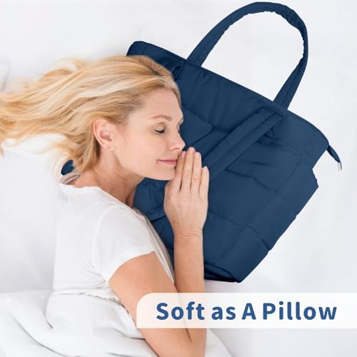 TOPDesign Lightweight Puffy Handbag for Women Travel TOPDesign Quilted Shoulder Bag for Women Work TOPDesign Puffer Tote