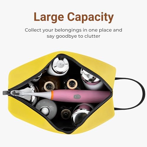 Elviros Lightweight Travel Toiletry Bag for Women and Men Travel Essentials Gifts for Men(Navy Blue) Global Recycled Sta