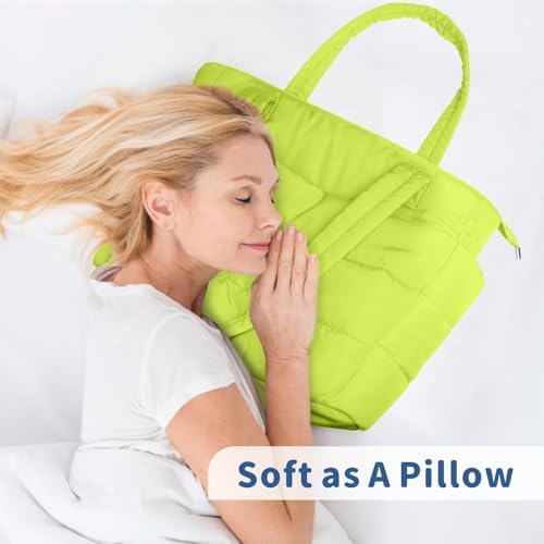 TOPDesign Lightweight Puffy Handbag for Women Travel TOPDesign Quilted Shoulder Bag for Women Work TOPDesign Puffer Tote