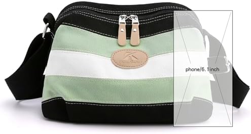 Sunshinejing Lightweight Crossbody Bag for Women | Casual Purses for Daily Travel | Small Canvas Bag with Adjustable Str