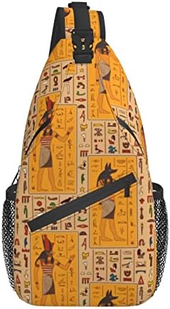 ASYG Egyptian Sling Bag Casual Backpack Crossbody Daypack Casual Use Men Women Multifunctional Style