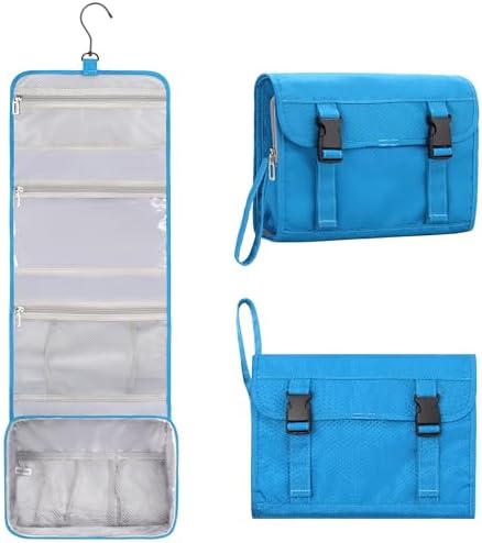 Relavel Travel Toiletry Bag for Men, Large Capacity Travel Kit, Hanging Toiletry Bag for Women