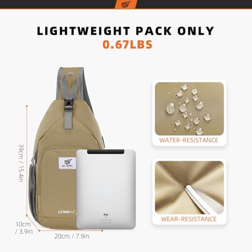 SKYSPER Anti-RFID Crossbody Sling Backpack for Women Men(Army Green) SKYSPER Travel Hiking Crossbody Bag for Women Men