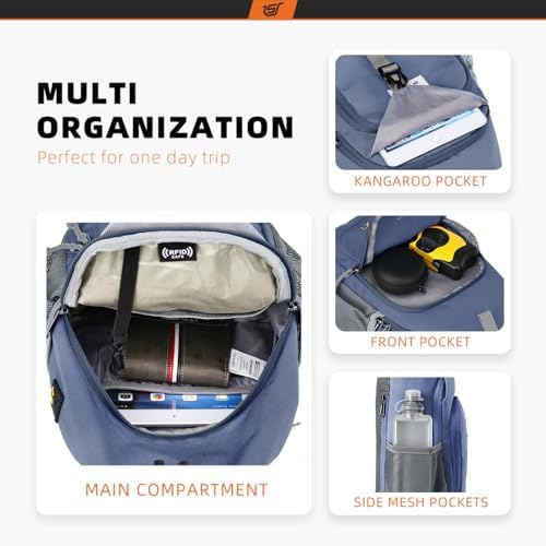 SKYSPER Anti-RFID Crossbody Sling Backpack for Women Men(Army Green) SKYSPER Travel Hiking Crossbody Bag for Women Men