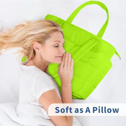 TOPDesign Lightweight Puffy Handbag for Women Travel TOPDesign Quilted Shoulder Bag for Women Work TOPDesign Puffer Tote