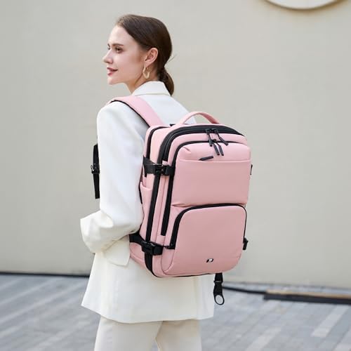 Carry On Travel Backpack 35L-40L Expandable Extra Large Light Daypack for Men and Women (Blue) Travel Backpack 35L-40L