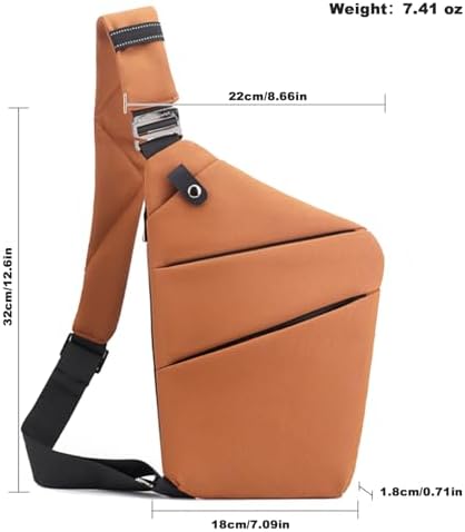 BIRDDIE Anti-Theft Travel Bag - Large Capacity Chest Sling Bag for Travel and Sports | BIRDDIE Anti-Theft Travel Bag -