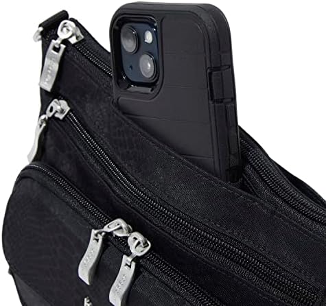 Baggallini Original RFID Protected Lightweight Nylon Zippered Travel Purse for Women ClimatePartner Certified