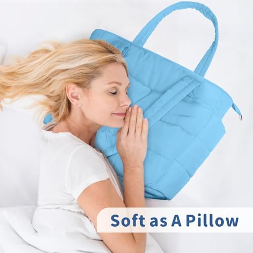 TOPDesign Lightweight Puffy Handbag for Women Travel TOPDesign Quilted Shoulder Bag for Women Work TOPDesign Puffer Tote