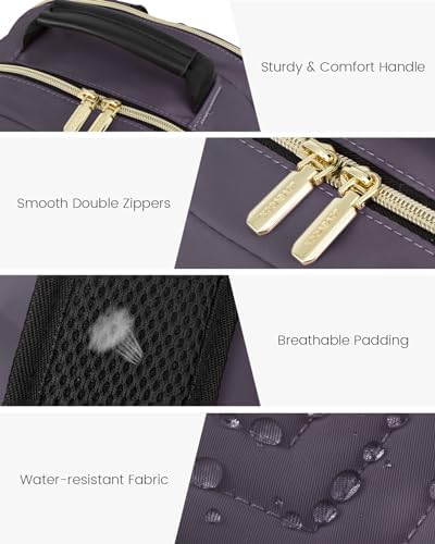 Laptop Backpack Purse for Women Work Travel Black OEKO-TEX STANDARD 100 Laptop Backpack Purse for Women College Black Qu