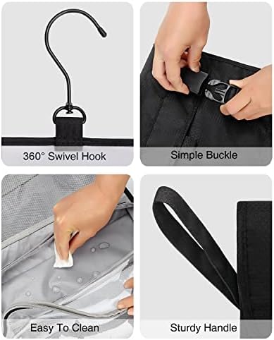 Relavel Travel Toiletry Bag for Men, Large Capacity Travel Kit, Hanging Toiletry Bag for Women