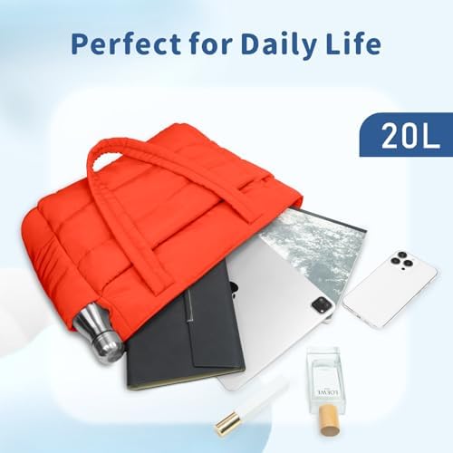 TOPDesign Lightweight Puffy Handbag for Women Travel TOPDesign Quilted Shoulder Bag for Women Work TOPDesign Puffer Tote