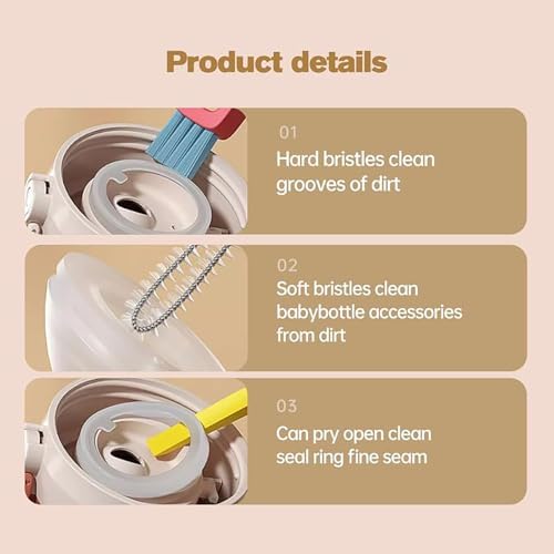 3 in 1 Lid Cleaning Brushes - Multifunctional Insulation Bottle Cleaning Tools for Home Kitchen Cup Cleaning | 2025 Mul