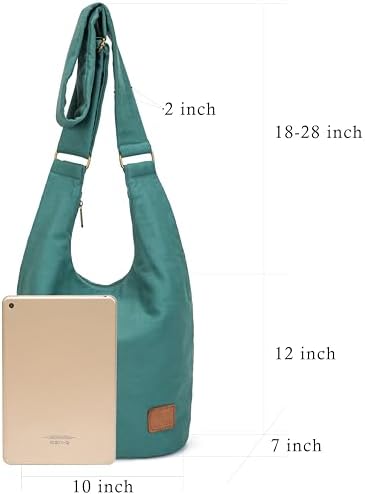 Coton Pose Women's Hippie Crossbody Bag - Top Zip Large Capacity Canvas Sling Bag - Handmade Jacquard Cloth