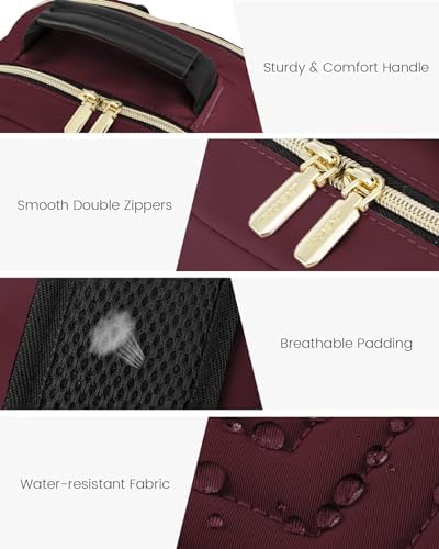 Laptop Backpack Purse for Women Work Travel Black OEKO-TEX STANDARD 100 Laptop Backpack Purse for Women College Black Qu